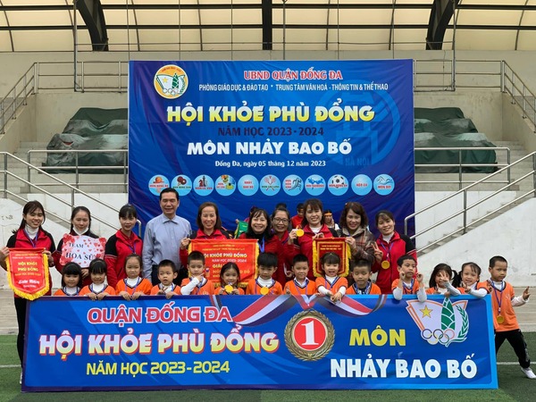 VỠ OÀ NIỀM TIN CHIẾN THẮNG  CỦA TRƯỜNG MẦM NON HOA SỮA TẠI HỘI KHOẺ PHÙ ĐỔNG QUẬN ĐỐNG ĐA LẦN THỨ X NĂM HỌC 2023-2024