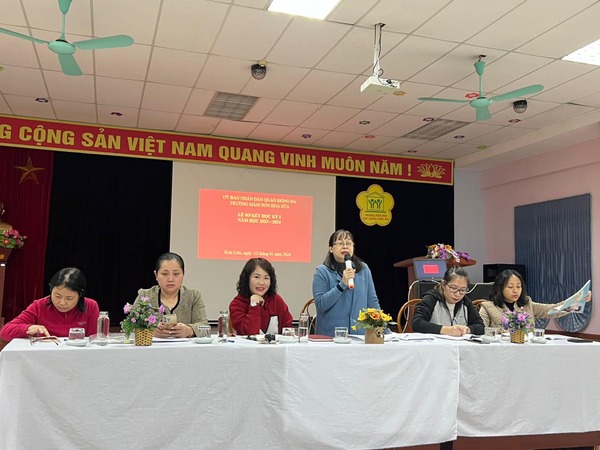 TRƯỜNG MẦM NON HOA SỮA TỔ CHỨC HỘI NGHỊ SƠ KẾT HỌC KỲ I - NĂM HỌC 2023-2024