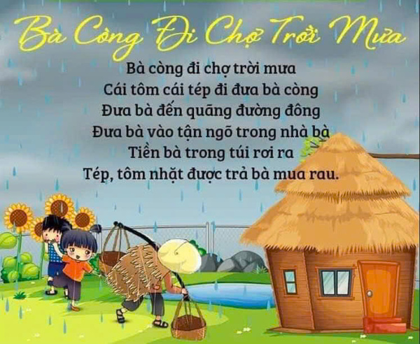 Đồng dao: Bà còng đi chợ trời mưa
